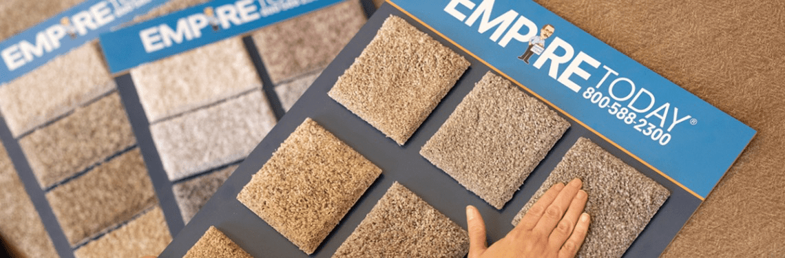 Empire Today carpet sample boards