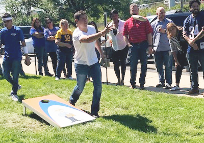 annual corn-bag tossing tournament