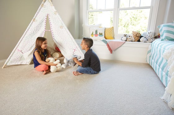 Carpet is one of the most kid friendly flooring options available; it is soft, comfortable and easy to clean