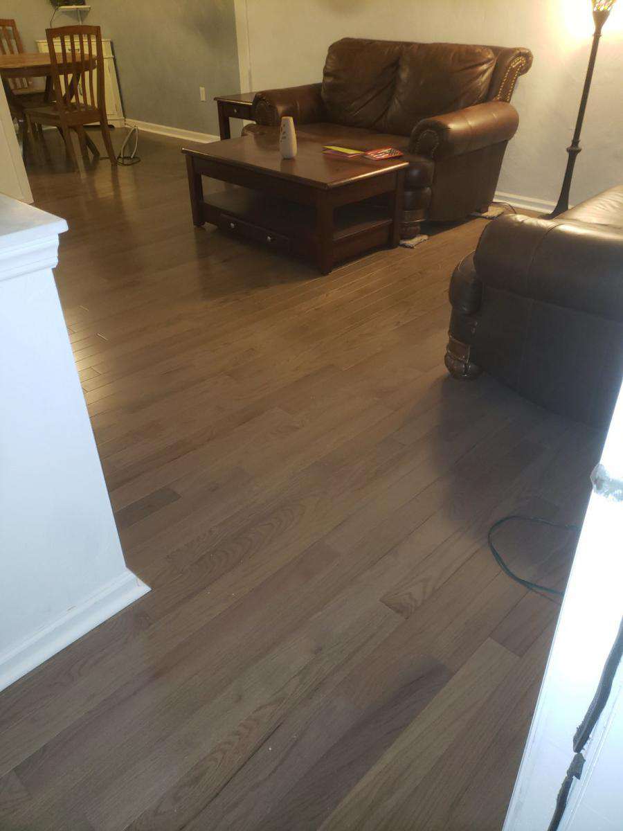 Logan Square In Kitchen And Living Room, How Do You Square A Room For Hardwood Floor