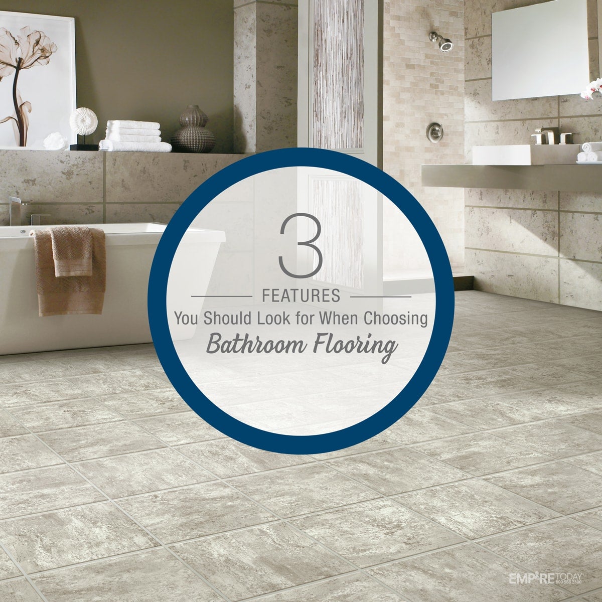 Bathroom flooring features