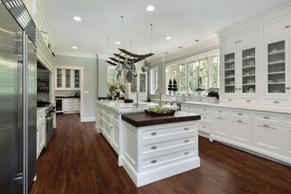 Luxury kitchen with hardwood floors