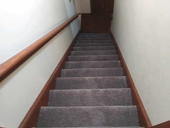 plush carpet stairs