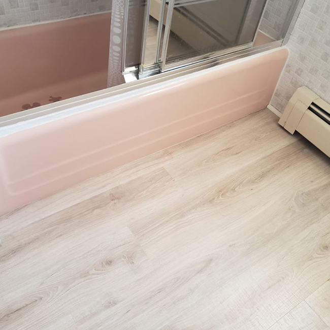 durable laminate flooring in the bathroom