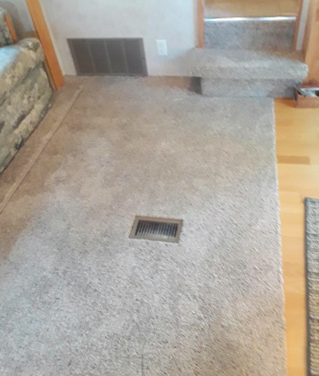 frieze carpet in a summer home 