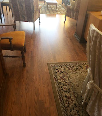 laminate in the dining room 