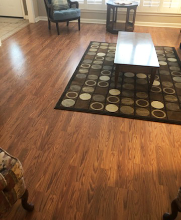 laminate in the living room 