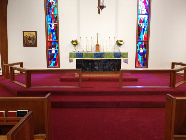 commercial carpet in a chrcuh worship area