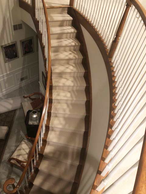 pattern carpet on the stairs