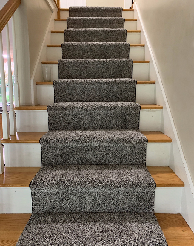 carpet runner on the stairs