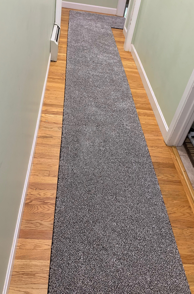 carpet runner in the hallway