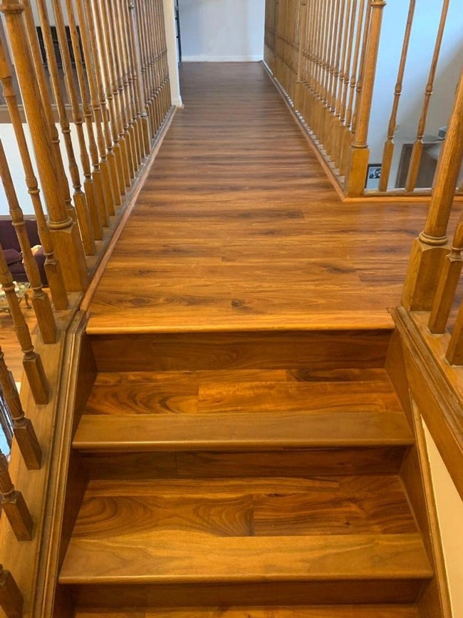 vinyl plank flooring in the hallway