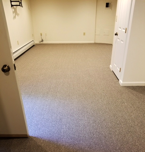 commercial carpet in a basement