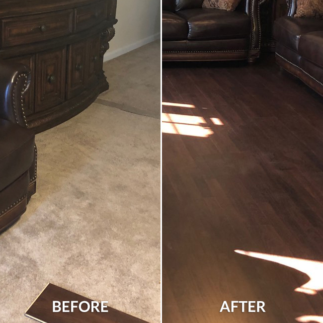laminate flooring before and after