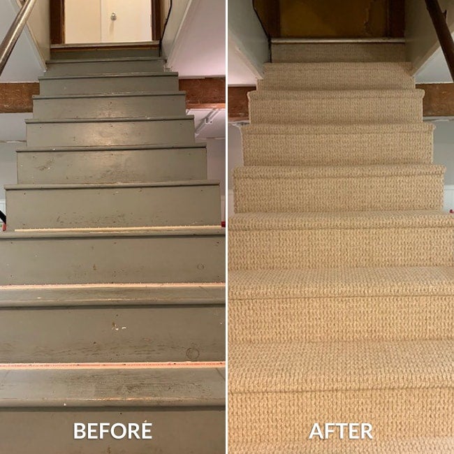 Staircase Gets a Berber Carpet Makeover | Empire Today Blog