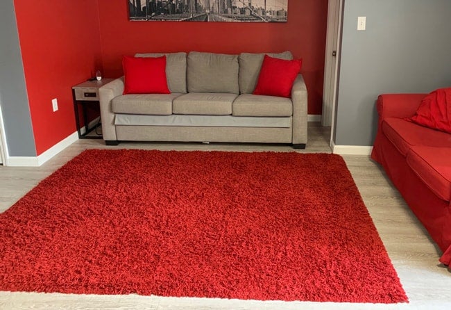 vinyl plank flooring in the living room