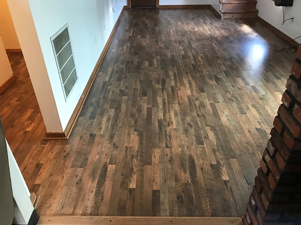 wood laminate flooring in living room
