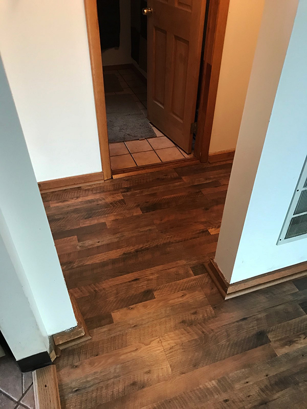 wood laminate flooring in hallway