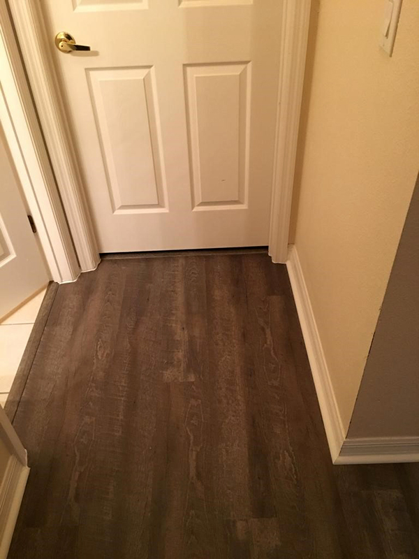 laminate vinyl plank flooring in hallway