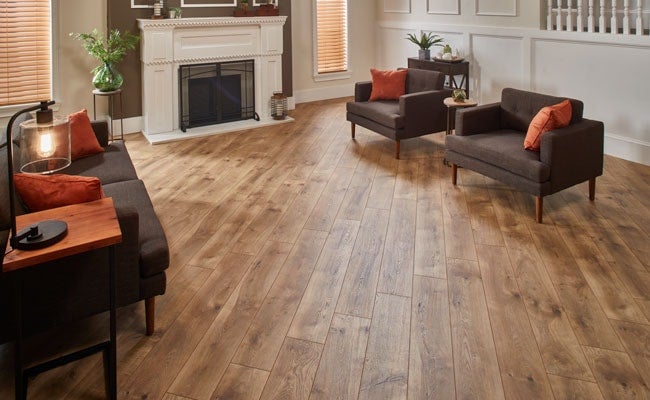 laminate flooring with matching accent decor