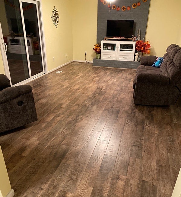 Laminate flooring in home