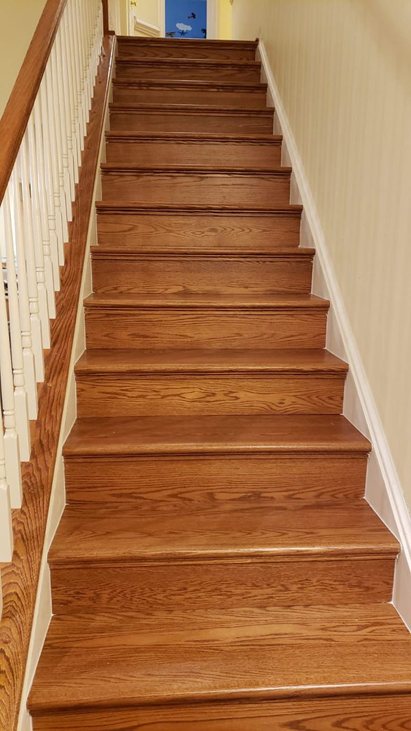 hardwood flooring on stairs