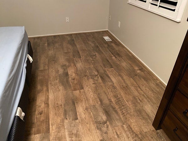 Laminate flooring in home