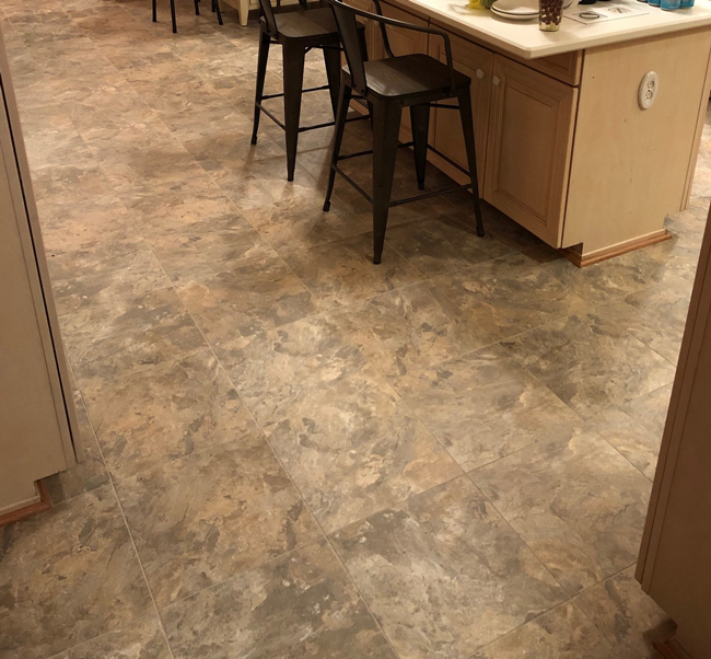 vinyl tile flooring in home