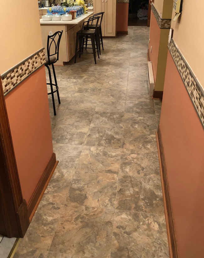 vinyl tile flooring in hallway