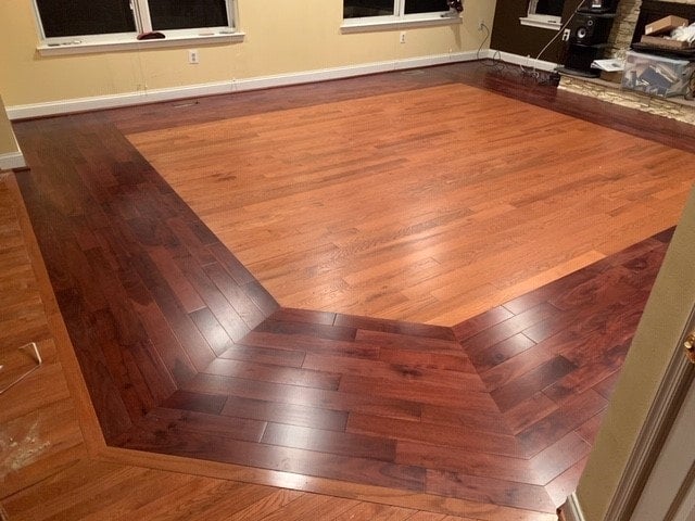 Unique Hardwood Design Brings Life to Family Room | Empire Today Blog