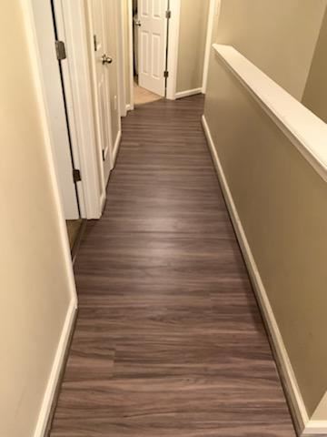 vinyl plank flooring in the hallway