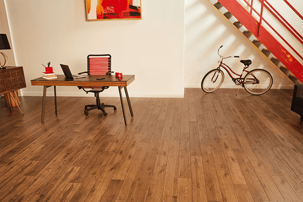 laminate wood flooring in a home office