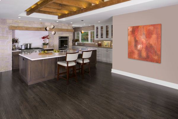 solid hardwood in the kitchen