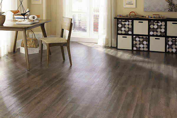 vinyl plank flooring in the family room